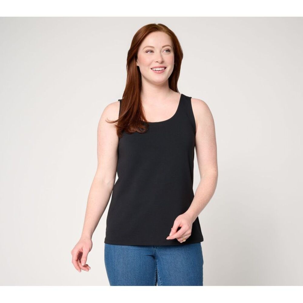 SUNNYLiFE Women's Top Sz S Scoop Neck Knit Tank Black